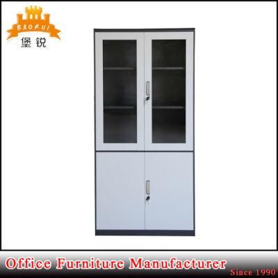 Quality Swing Glass Doors Knock Down Metal Cupboard