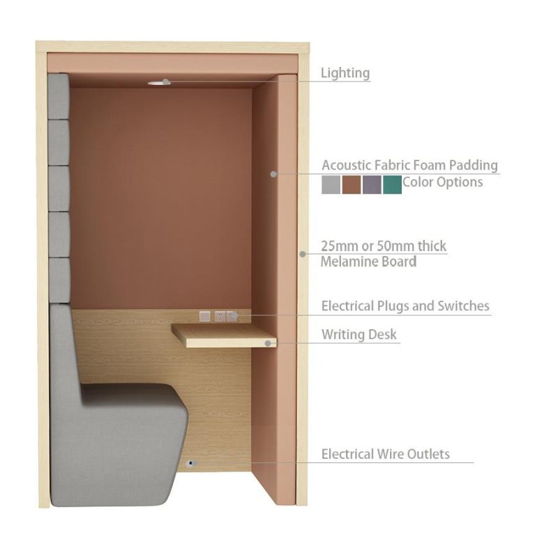 Single Type Wooden Open Office Work Pods