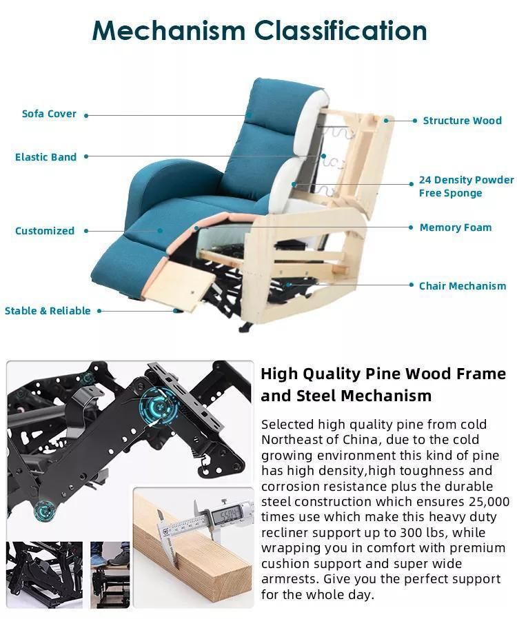 High Quality Recliner Sofa Reclining Gaming Chair with Leg Rest