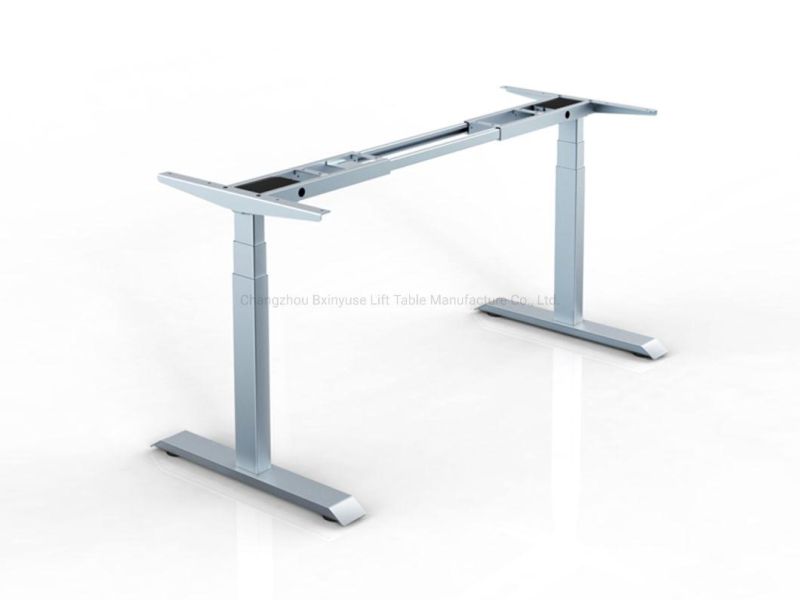 Rectangular Dual Motor Electric Height Adjustable Desk / Standing Office Desk