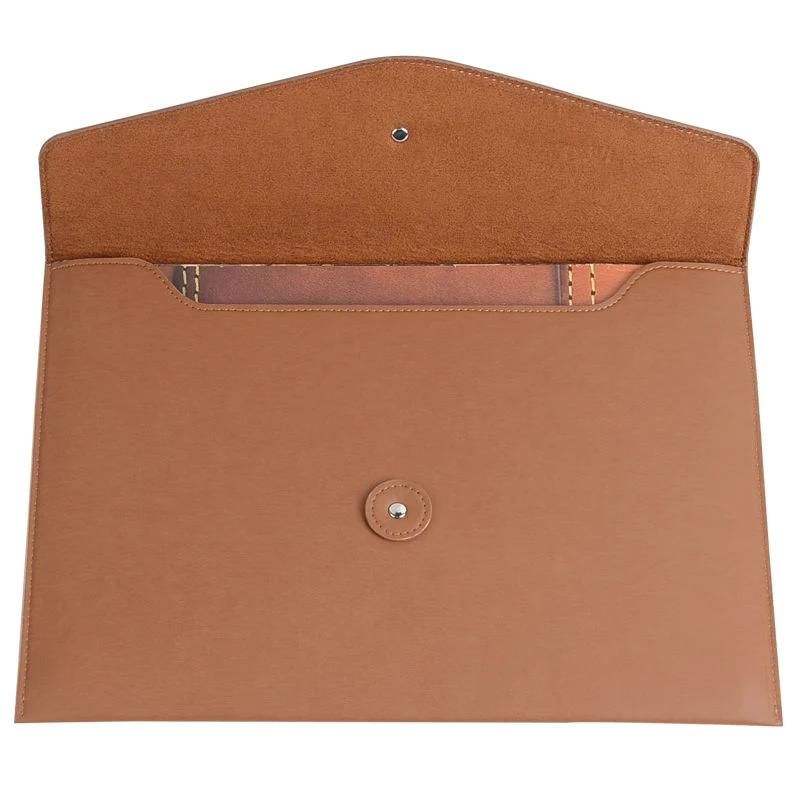 Business File Bags PU Leather Document Organizer Envelope Folder Office File Holder