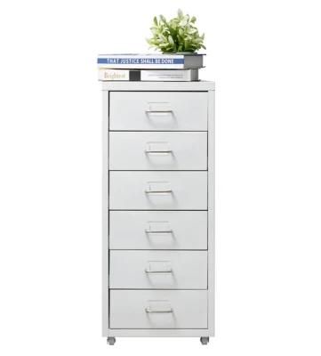 Gdlt 6 Drawers File Cabiet Steel Mobile Rolling Filing Storage Cabinet for Office and Home