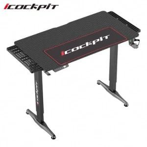 Icockpit Smart Sit Stand Desk Single Motors Electric Height Adjustable Gaming Desk with Extension Storage Stand