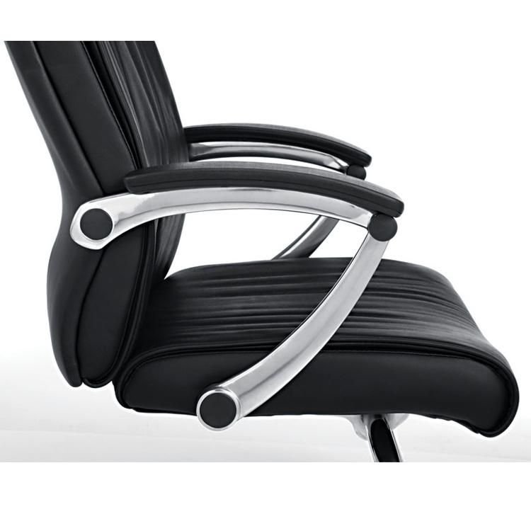 Traditional Design of Office Swivel Chair with Black Leather