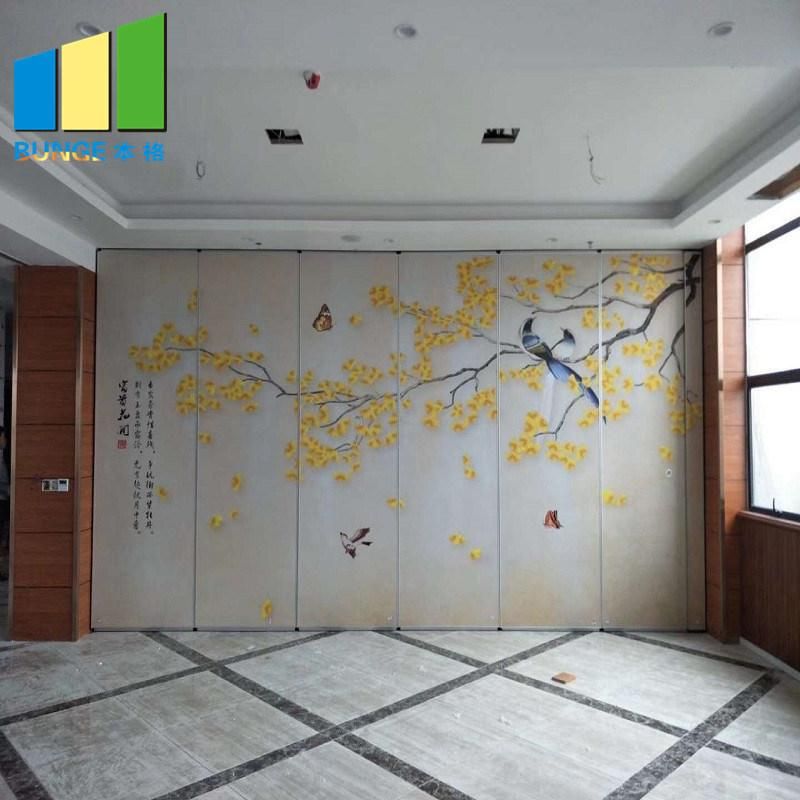 Latest Design Aluminium Frame Office Folding Wooden Soundproof Movable Partition