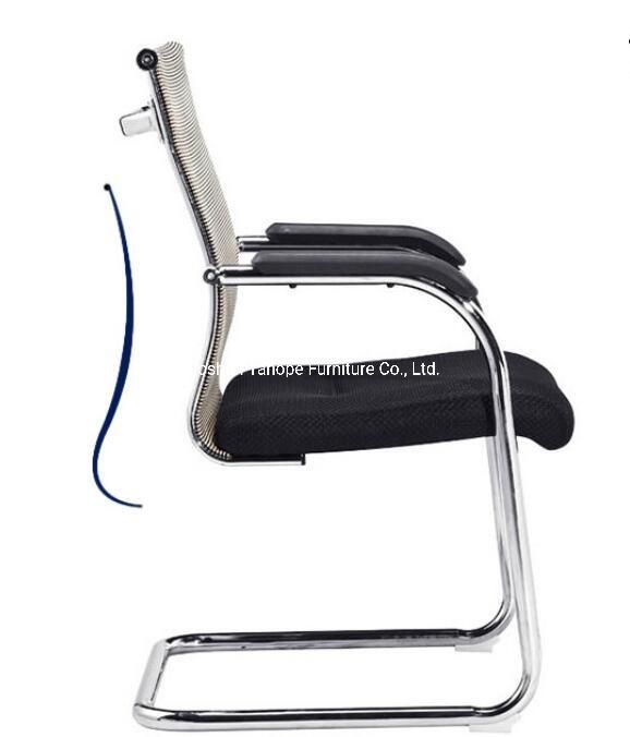 Chrome Frame Base Fixed Visitor Mesh Fabric Furniture Conference Executive Chair