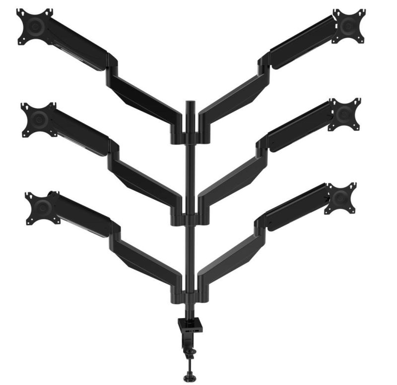 Gas Lift LCD Desk Mount with Six Monitors (LCD 3006)