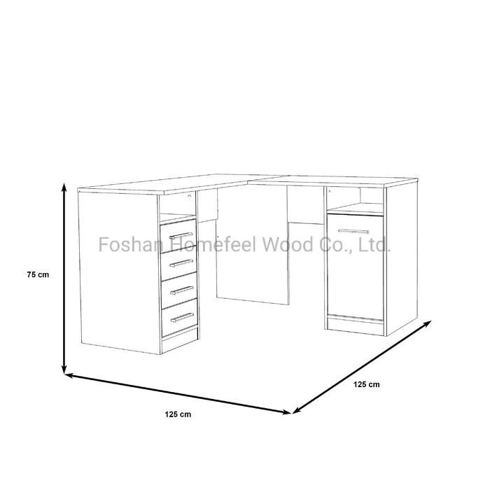 Wooden Furniture Kids Study Desk Corner Computer Table (HF-WF201027)