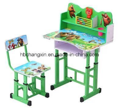 Kids Study Table Set Adjustable Height Children Desk and Chair