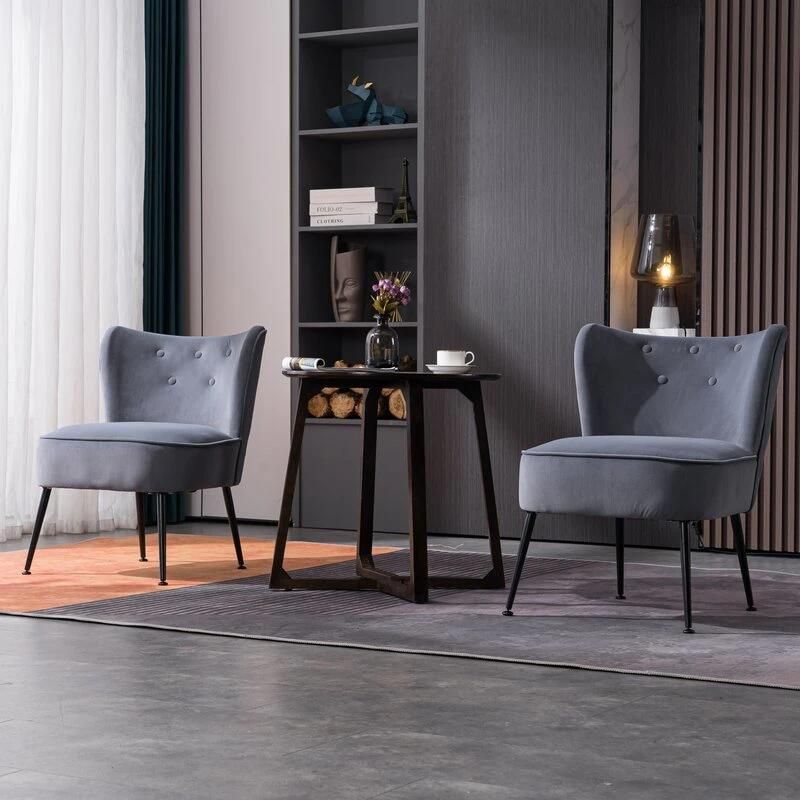 Home Furniture European Style Chairs & Recliners Fabric Velvet Sofa