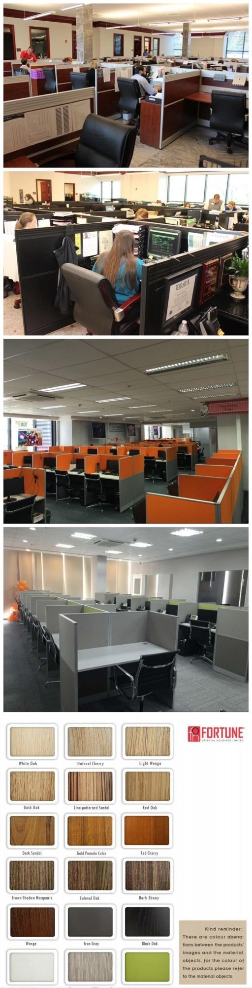 Group Company Project Call Center Office Furniture Partitions Aluminum Workstation