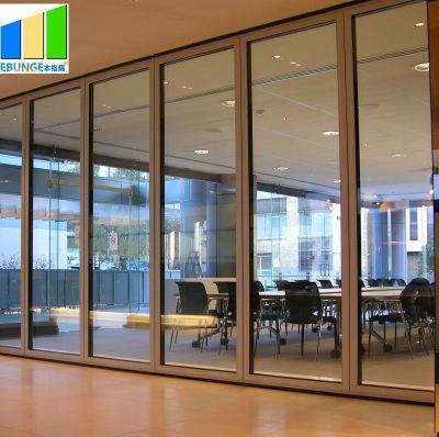 Ebunge Tempered Glass Foldable Divider Sliding Glass Partitions