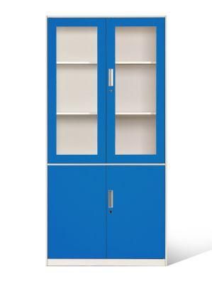 Half Glass Filing Cupboard with Adjustable Shelves