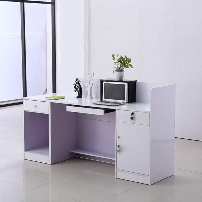 Hl-034A 2021 Top Quality Mix Color Salon Reception Table Consult Table for Sale Cashier Desk Check-out Counter Checkstand