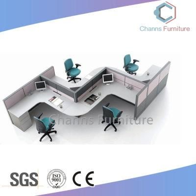 Modern Furniture Wooden Office Workstation for Four Persons (CAS-W41242)