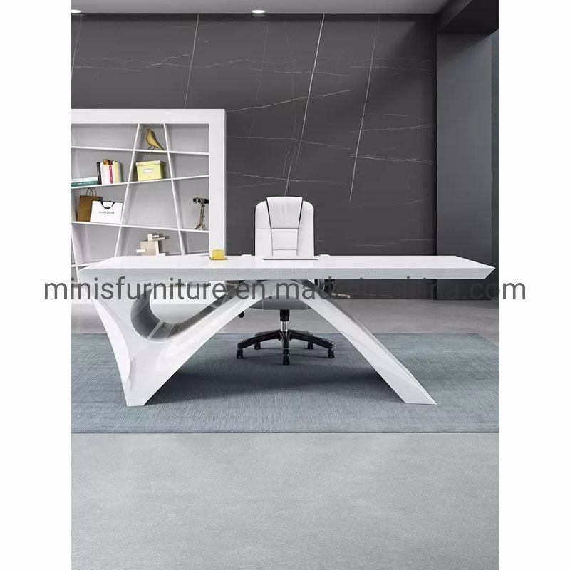 (MN-OD28) Beautiful Furniture Lacquer White CEO Office Desk