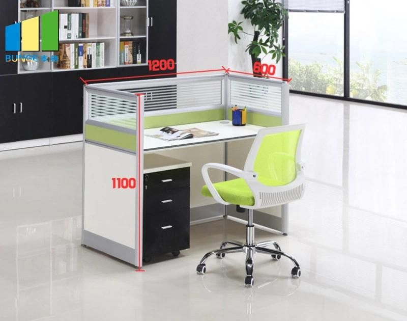 High End Modular Glass Office Workstations Cubicles 2-6 Person Seats Partitions