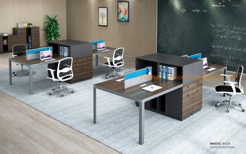 African Style Modern Functional Partition Wooden Office Furniture Workstation