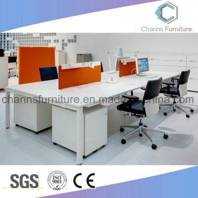 Modern Round Six Person Staff Computer Table Workstation