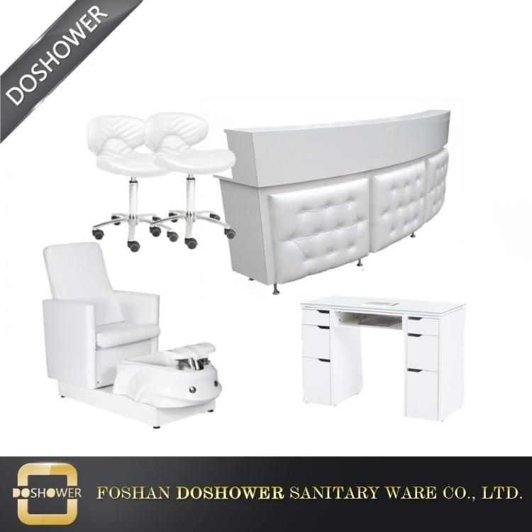 Customized Beauty Salon Nail Front Reception Table Wooden Desk