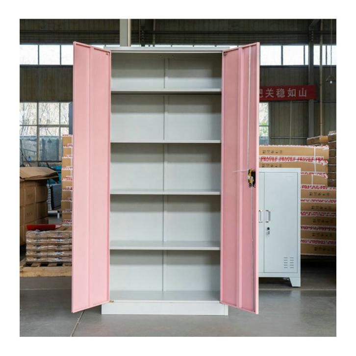 OEM Customized Office Furniture 4 Adjustable Shelves 2 Swing Door Filing Cabinet Cupboard