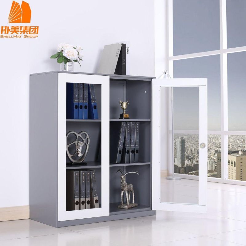 New Fashion Double Swing Glass Door File Cabinet