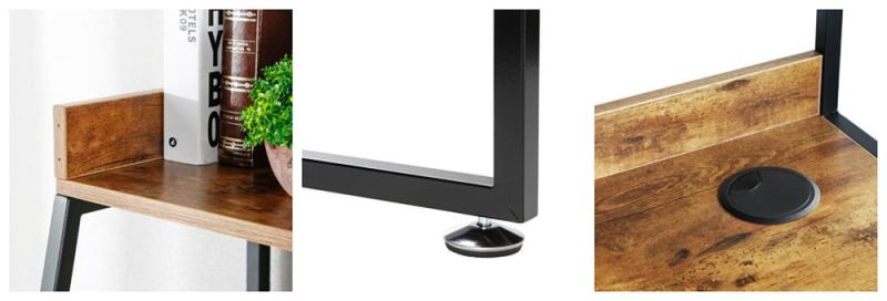 Home Simple Bedroom Bookshelf Integrated Office Computer Desk 0349