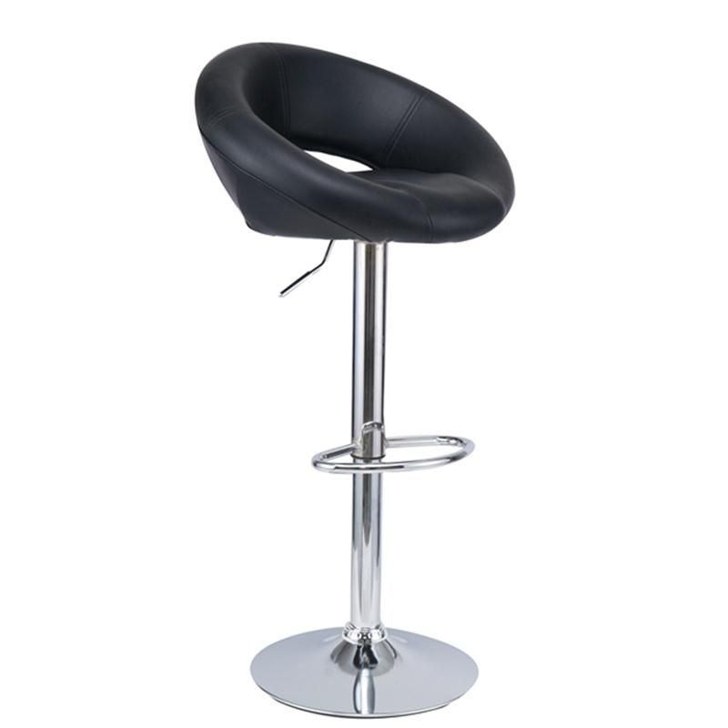 Minimalist PP Swivel Adjustable Cafe Furniture High Middle Back Bar Stool Chair