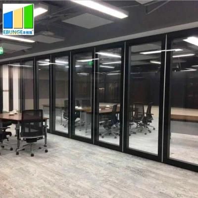 Ebunge Double Glass Movable Partition Soundproof Sliding Glass Partition Wall