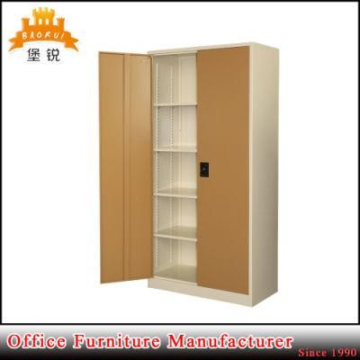 Beige Color Inside 4 Shelves Metal Office Document Storage Cupboard