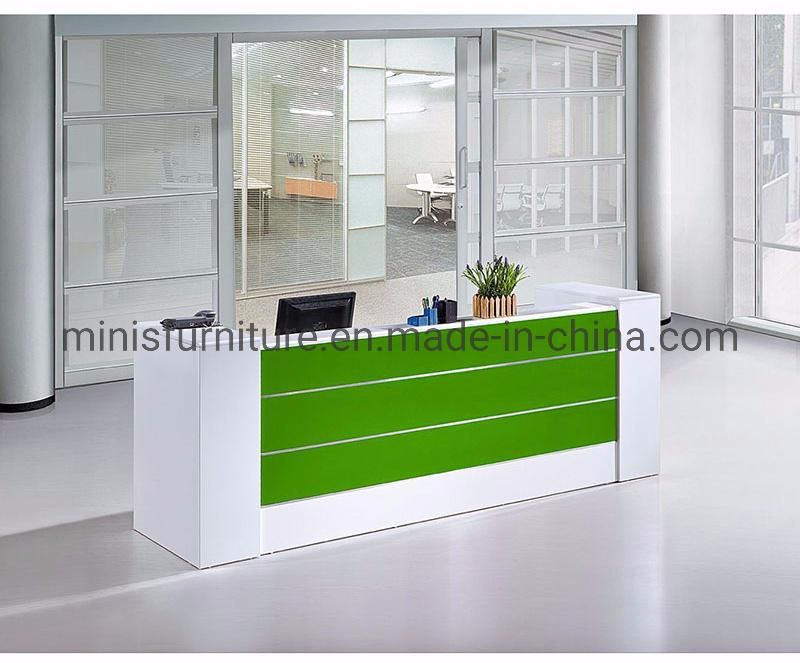 (M-RD603) High Quality Office/Hotel/Shops Furniture White Curved Front Table/Reception Desk