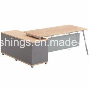 Metal Painting Leg Maple Melamine Top Office Table