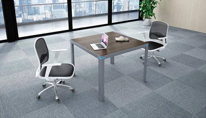 Office Furniture Steel Leg Conference Table MDF Wholesale Walnut Color