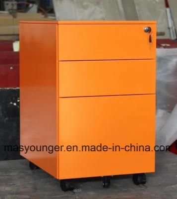 Orange Color Steel Mobile Pedestal