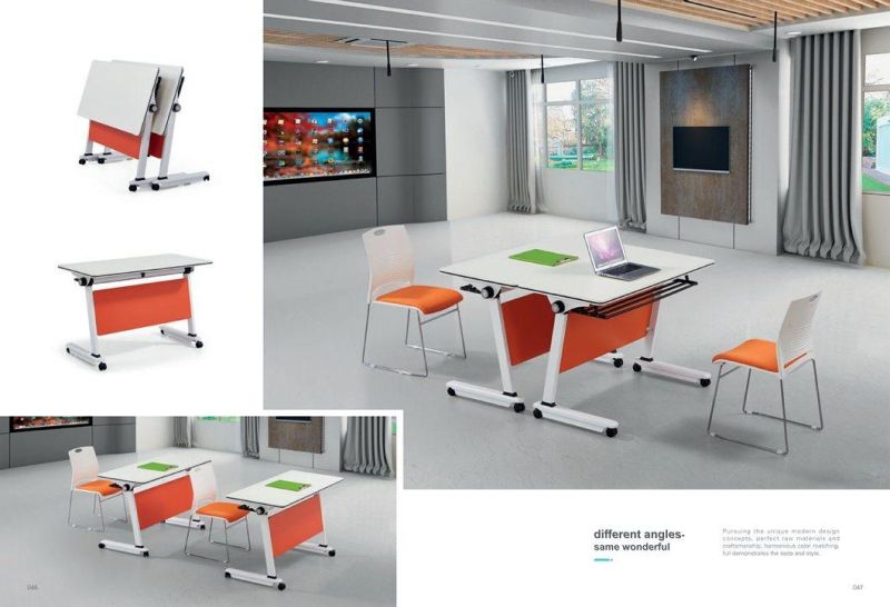 Wholesale Folding Standing Movable Stackable Sliding Hardware Computer Study Office Table Training Desk