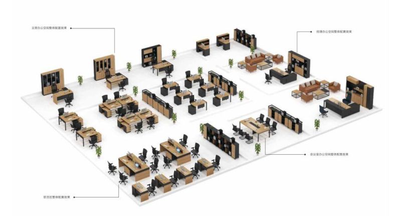 Simple Style Melamine Faced Boss Computer Office Executive Table