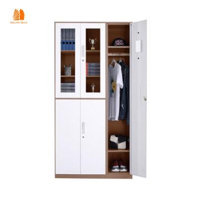 Steel Office Locker with Glass Doors Storage Filing Cabinet