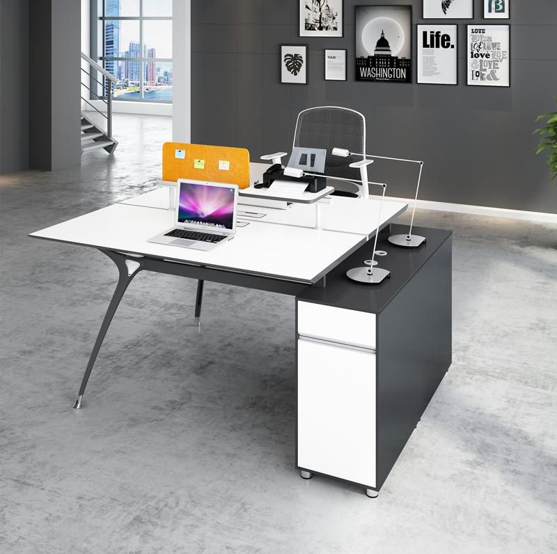 Modern Elegant Office Partition Furniture Wooden Cubicle 6 Person Workstation