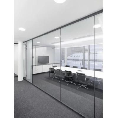 Demountable Aluminum Frame Tempered Glass Fixed Office Partition Wall Price