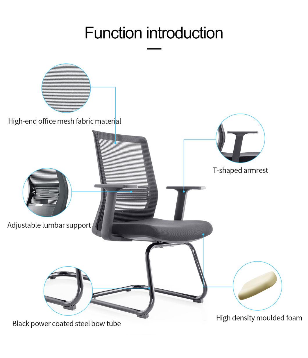 Black Metal Base Mesh Uphostered Meeting Visiting Guest Chair