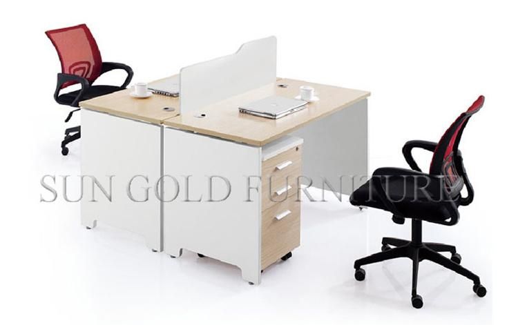 Cheap Price L Shape Office Desk White Office Table Office Furniture (SZ-OD120)