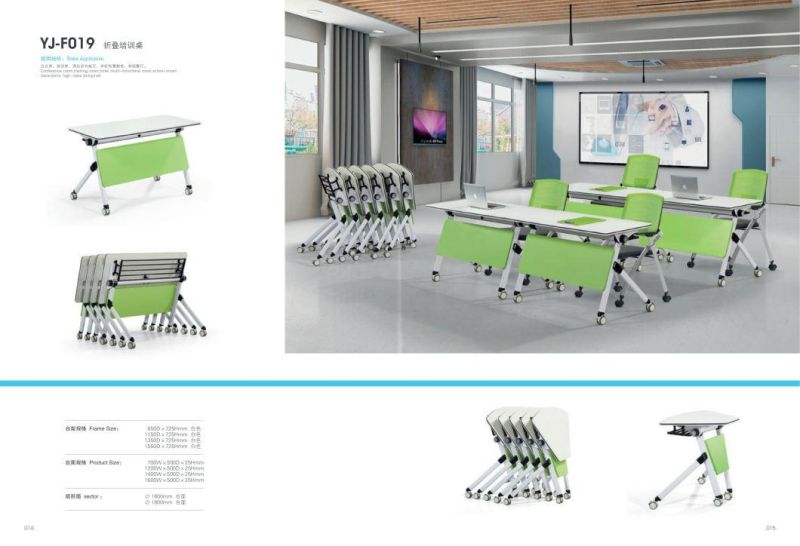 Folding Movable Stackable Standing Sliding Computer Study Office Table Hardware Training Desk