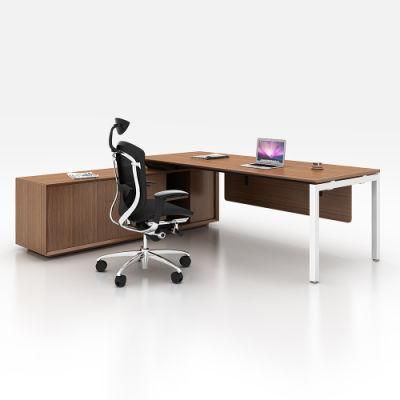 New Design Furniture Boss Computer Table Boss Office Desk with Side Return