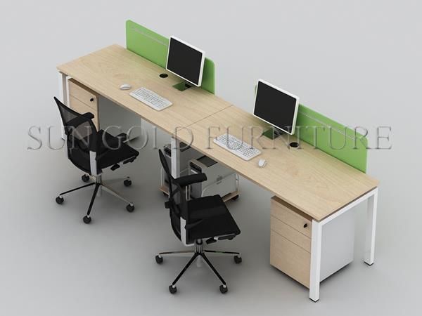 Cheap Price L Shape Office Desk White Office Table Office Furniture (SZ-OD120)