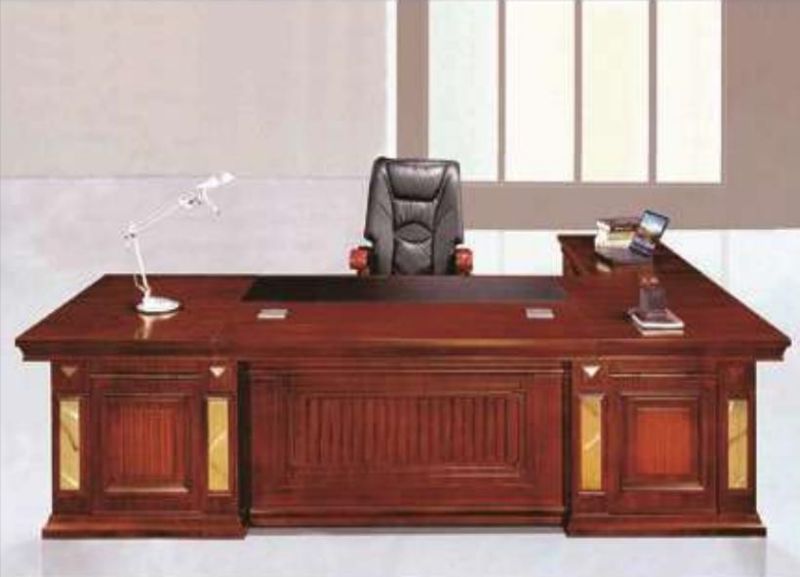 High Quality Wooden Office Desk Modern High Gloss L Shape Bureau Furniture (SZ-OD514)