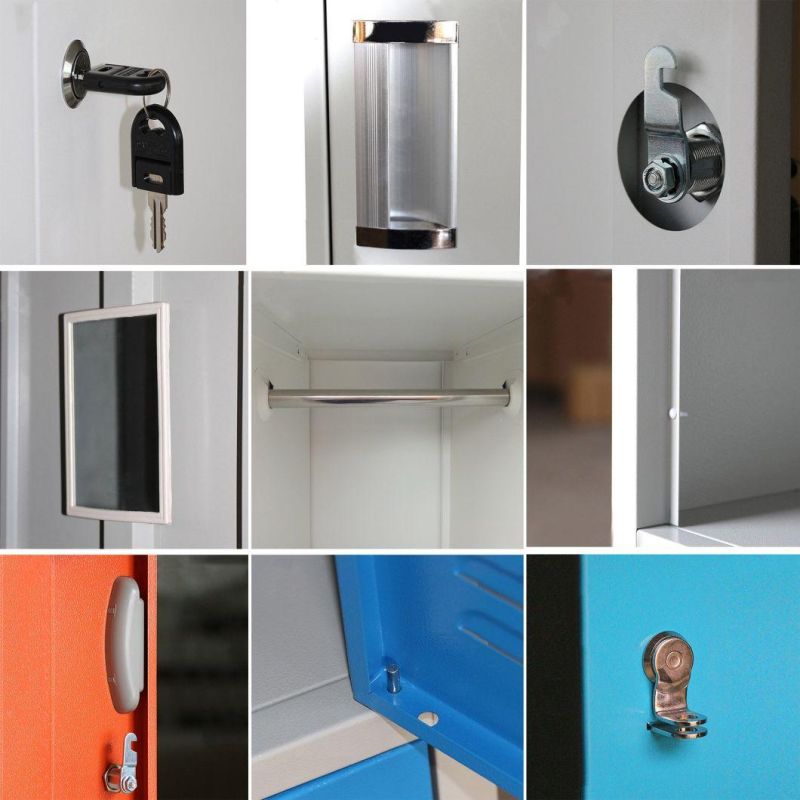Vertical 5 Doors Steel Clothes Cabinet Metal Locker