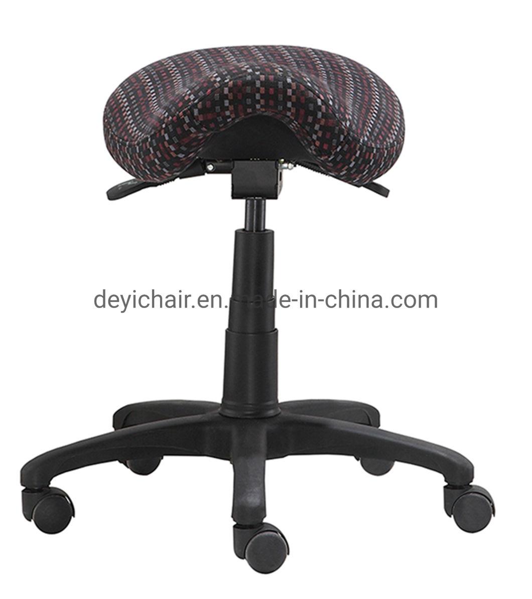 250mm Aluminum Base Nylon Castor Class 4 Gas Lift Two Lever Tilting Mechanism PU Upholstery Saddle Chair