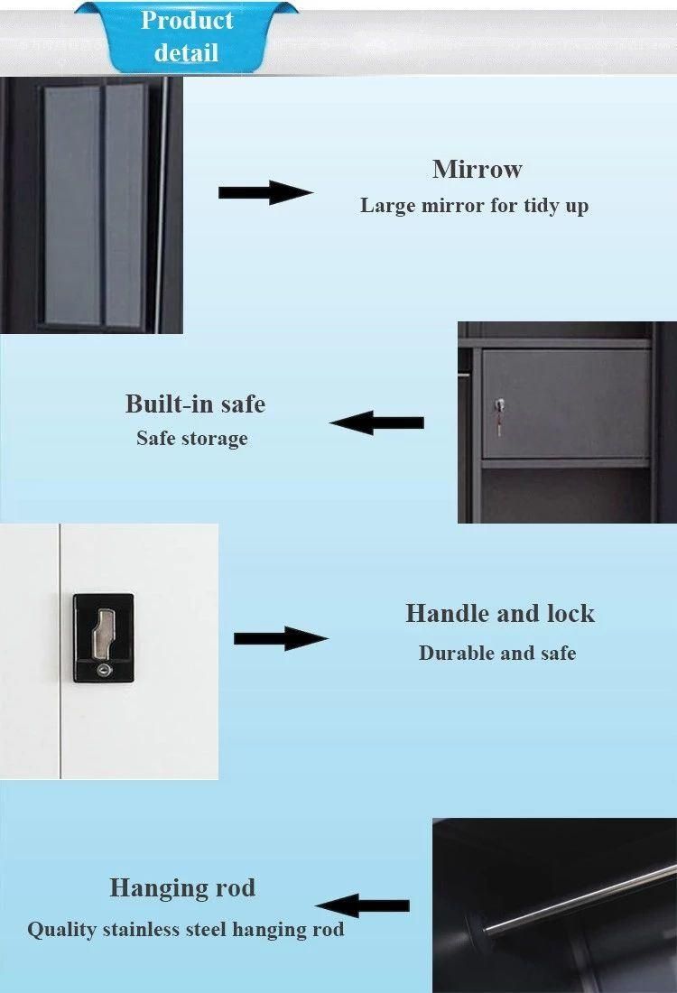 Modern Office Furniture Wall Clothes Locker Metal Filing Cabinet Kitchen Cupboard Wardrobe