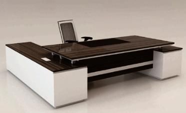 (SZ-OD203) Modern Office Furniture White and Black Wooden Office Desk