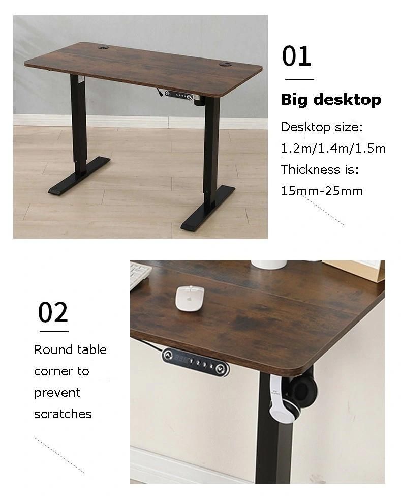 Elites Computer Desk Home Desk Study Desk Electric Adjustable Height Standing Desk